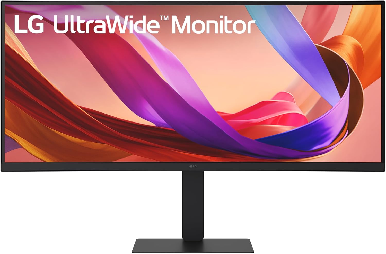 LG 34U650A-B 34-inch UltraWide WQHD (3440 x 1440) IPS Curved Wide Computer Monitor, 100Hz, HDR10, Built-in Speaker, HDMI, DisplayPort, USB Type-C PD 96W, Tilt/Height/Swivel Adjustable Stand, Black