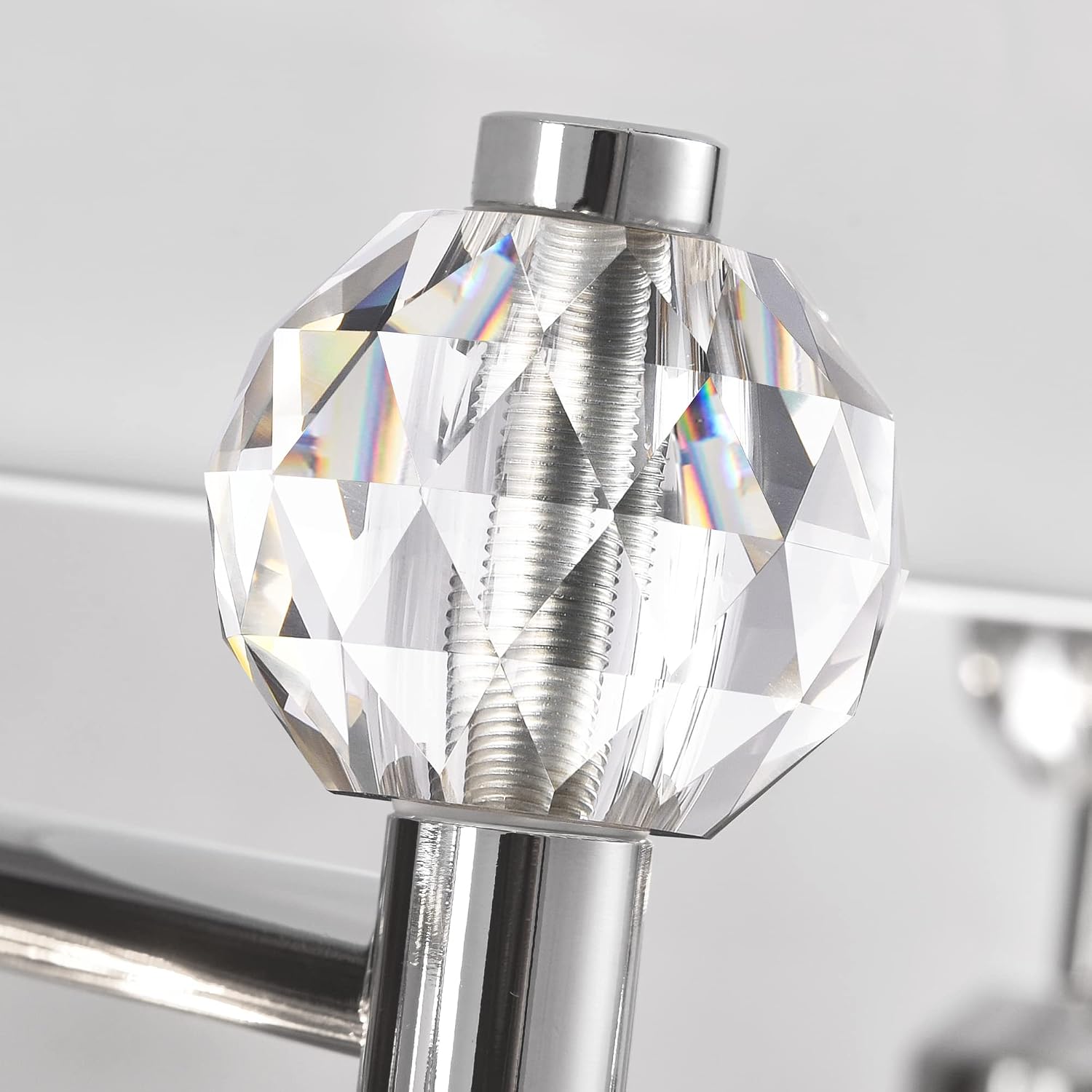 PRESDE Crystal 6 Light Bathroom Vanity Lights Chrom Bathroom Lights Fixtures Over Mirror Modern Bedroom Hallway