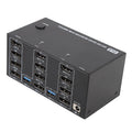 GOWENIC KVM Switch, 4 Monitors 2 Computers DisplayPort 8K 60Hz 4K 144Hz with 4 USB 3.0 Ports, for OS X OS Unix Computers (US)