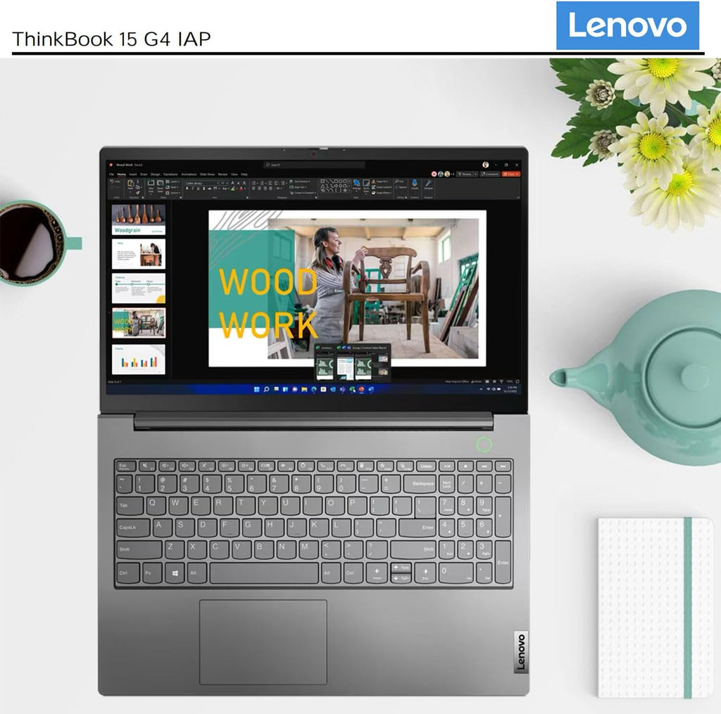 Lenovo ThinkBook 15 Gen 4 Business Laptop, 15.6' FHD Display, Intel i7-1255U, 40GB RAM, 1TB SSD, HDMI, Thunderbolt 4, Webcam, Wi-Fi 6, Fingerprint Reader, SD Card Reader, Windows 11 Pro, Grey
