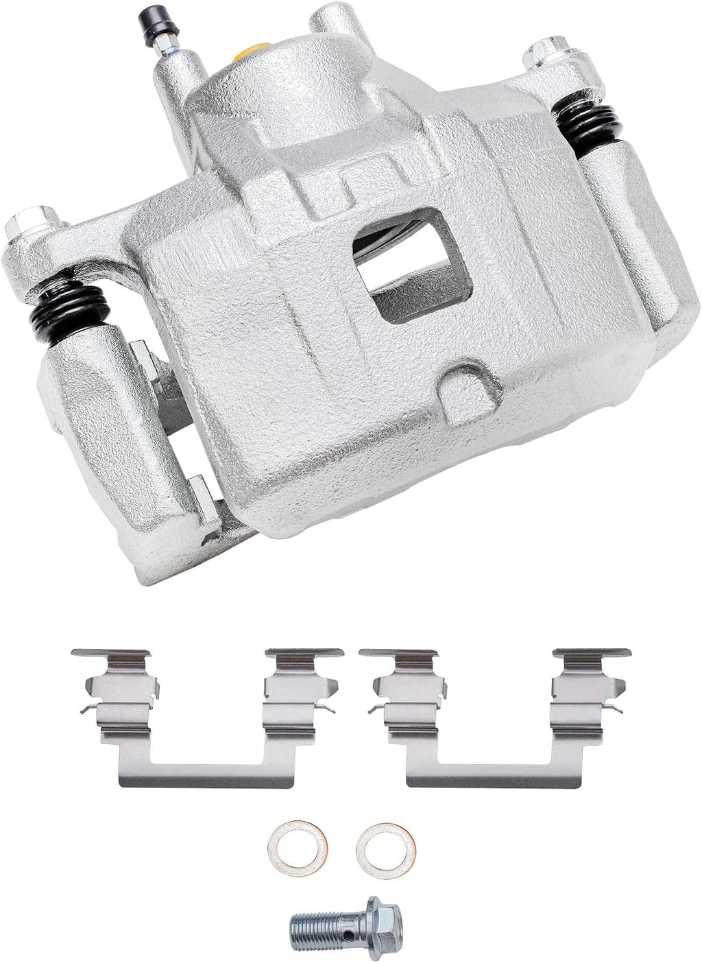 Detroit Axle - Front Brake Kit for Chrysler 200 Sebring Jeep Patriot Compass Dodge Avenger Caliber Disc Brake Rotors Passenger Side Brake Caliper Replacement [11.57 inch Rotors]