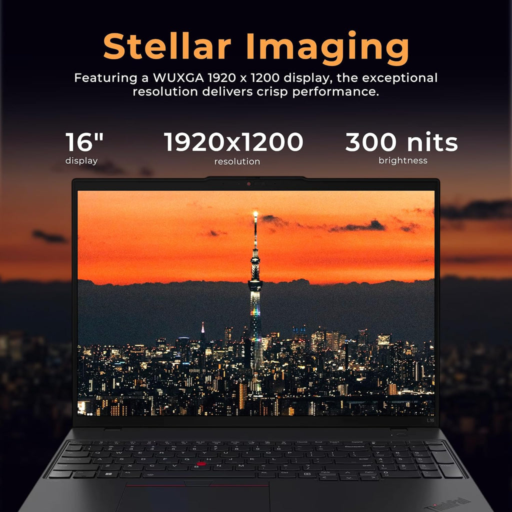 Lenovo ThinkPad L16 G2 16' WUXGA Touchscreen Laptop, Intel Core Ultra 5 225U, 16GB DDR5 RAM, 1.5TB Storage (512GB SSD+1TB Docking Station Set), Number Pad, Fingerprint Reader, Win 11, Black