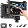 VILTROX DC-X3 Camera Monitor with Rig Cage, 6 Inch IPS Touchscreen Camera Field Monitor Kit 4K HDMI 3G-SDI in/Out 2000 nits with Sunshade Hood, 3D Lut, Waveform, Histogram & Vectorscope Tools