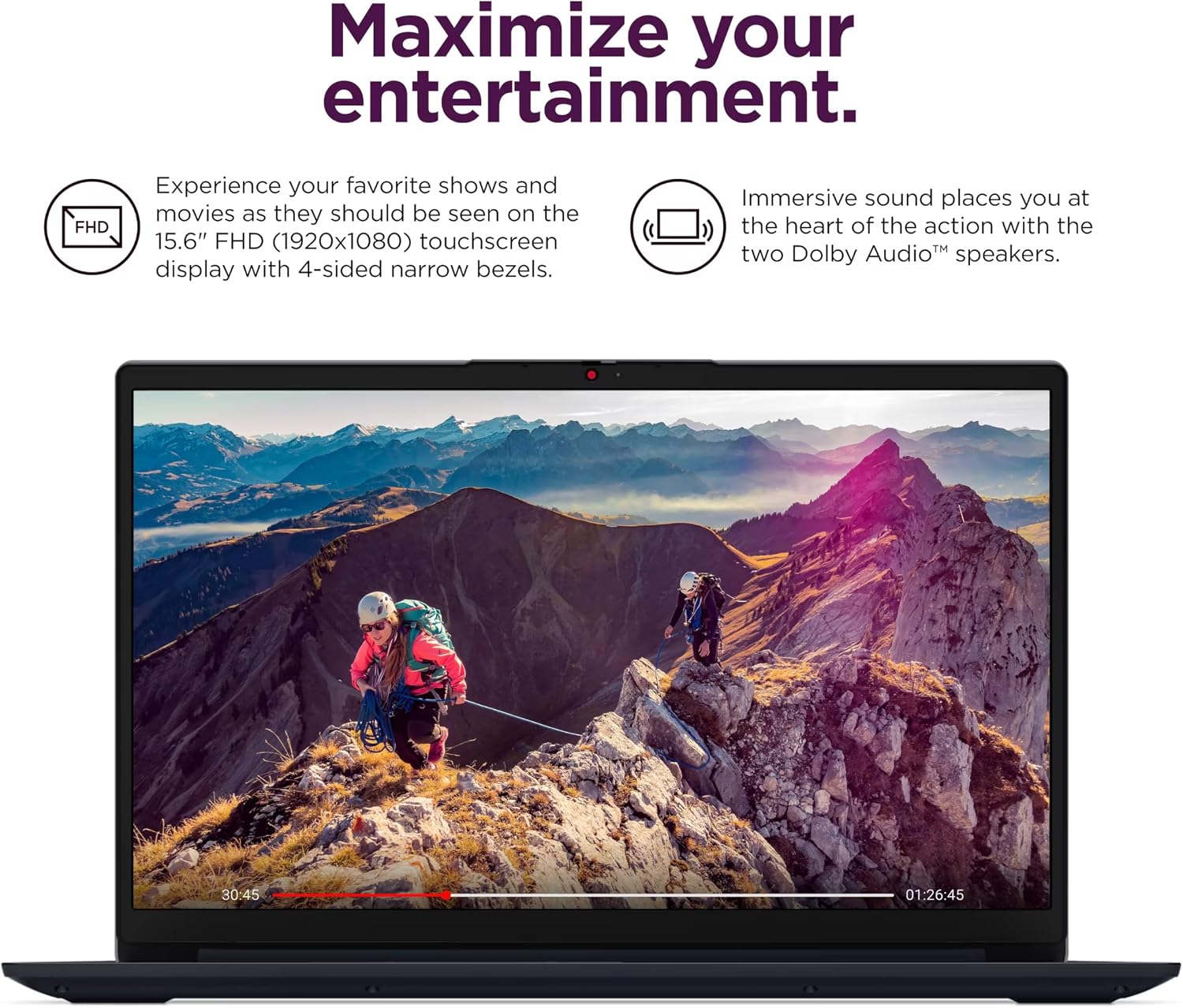 Lenovo IdeaPad 1i Laptop, 15.6' FHD Touchscreen, Intel Core i5-1335U (>i7-1165), 16GB RAM, 1TB SSD, MS Office Lifetime • Copilot AI, 8-in-1 HUB & Mouse, Wi-Fi 6, HDMI, Windows 11, Blue