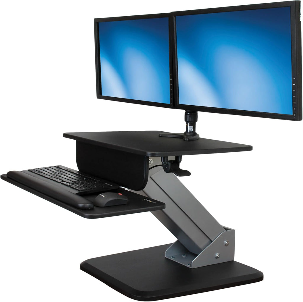 StarTech.com Dual Monitor Sit-to-Stand Workstation - One-Touch Height Adjustment (BNDSTSDUAL)