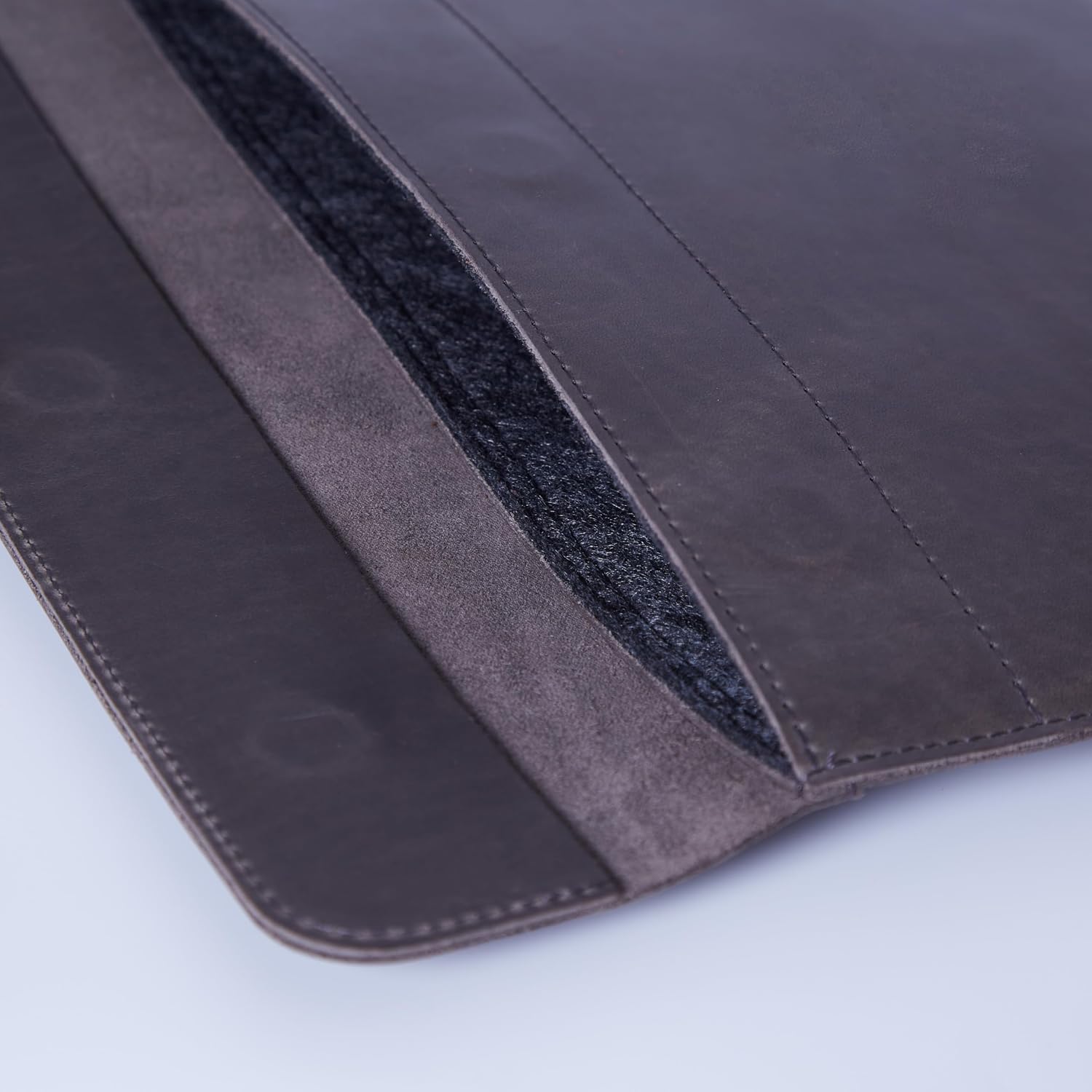 Grey Laptop Case Leather Made for MacBook Pro 14inch Sleeve - Carrying Sleeves Compatible with MacBook Pro 14' M1 M2 M3 M4 Max A2442 A2779 A2992 A2918 A3402 2024 2025 Genuine Vintage Leather, Gray