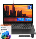 Lenovo V14 14' FHD Business Laptop, Intel i7-13620H, 40GB DDR4 RAM, 1.16TB Storage(1TB SSD+160GB Docking Station Set), Intel UHD Graphics, Wi-Fi 6, 720p HD Camera, Win 11 Pro, Black