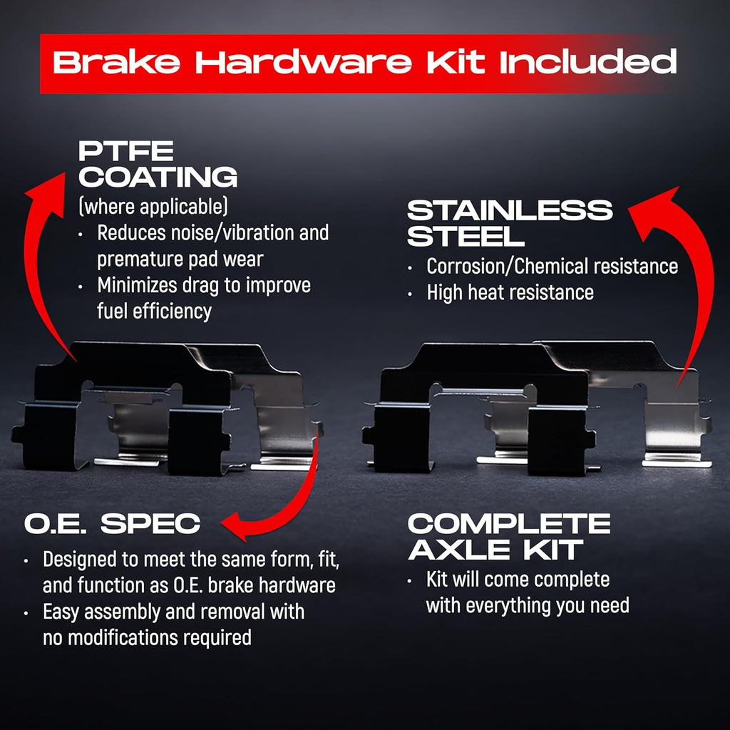 R1 Concepts Front Brake Kit For 2011-2019 Ford Fiesta| Drilled Brake Rotors| Optimum Oep Brake Pads and Rotors Kit