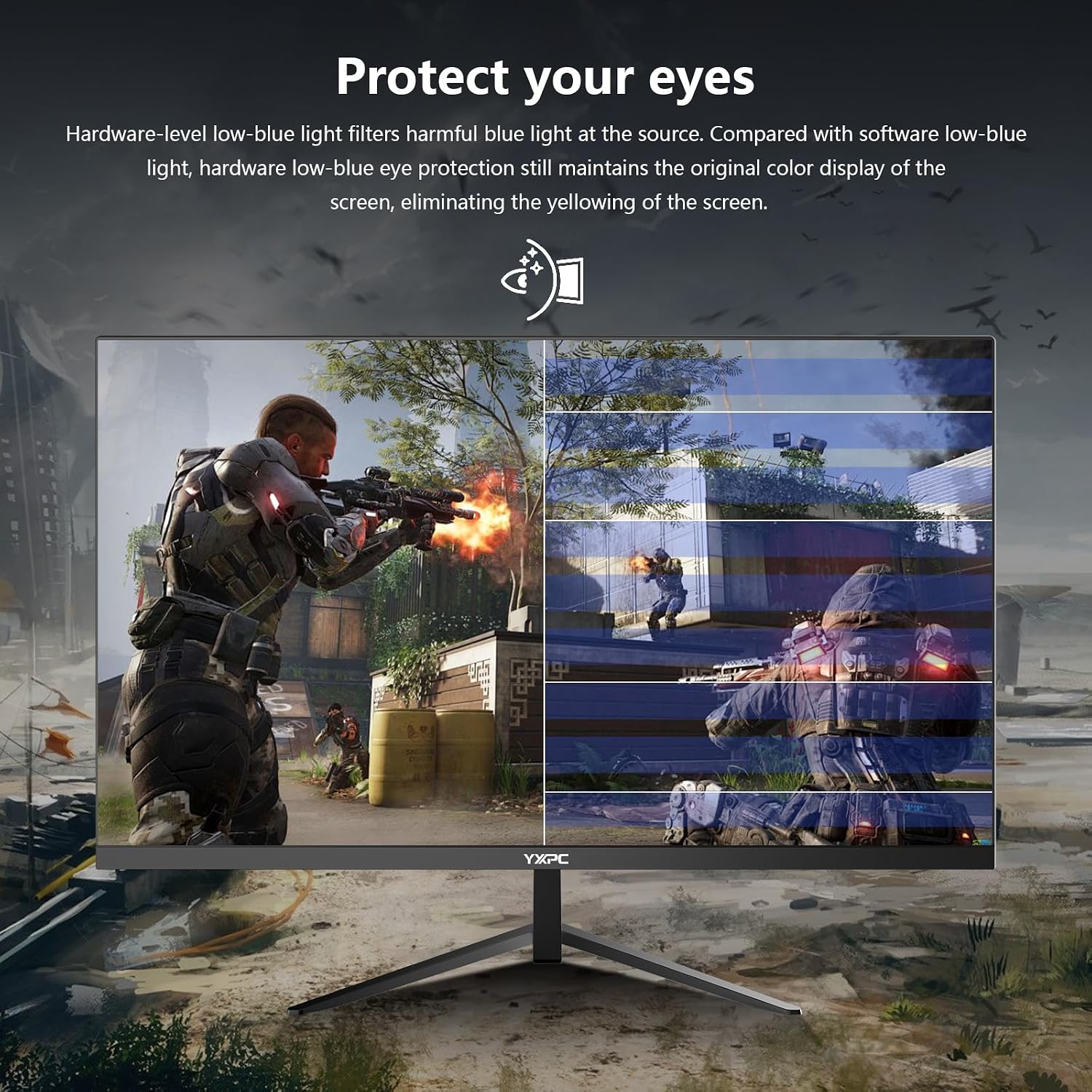 24 Inch Computer Monitor, 180Hz FHD 1080P VA Screen, 99% sRGB, 1ms, Frameless Design for Work and Play, HDMI, DP, VESA
