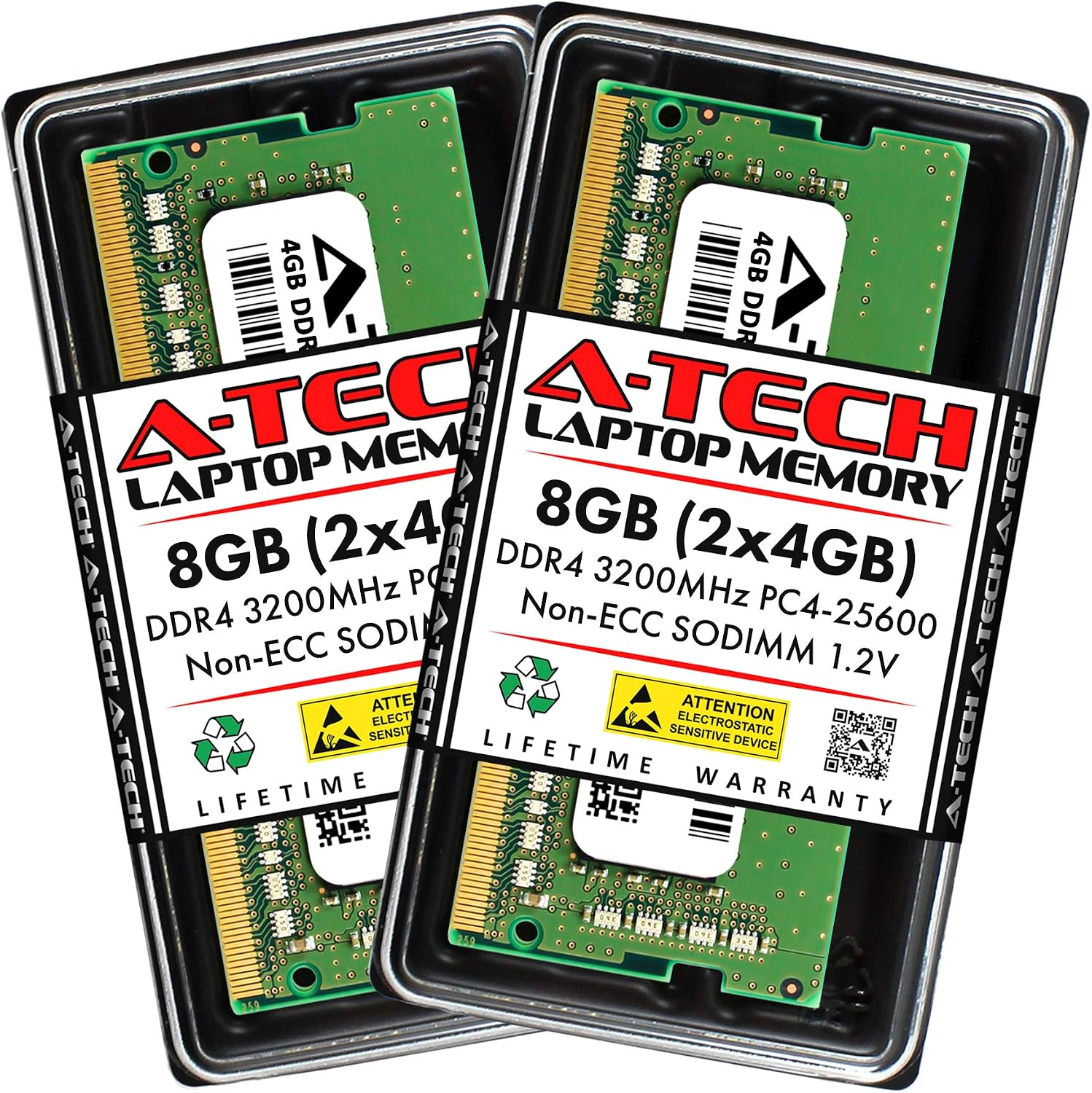 A-Tech 8GB Kit (2x4GB) RAM for Lenovo Legion 5/5i Gaming Laptop | DDR4 3200MHz PC4-25600 SODIMM 1.2V 260-Pin Non-ECC SO-DIMM Memory Upgrade