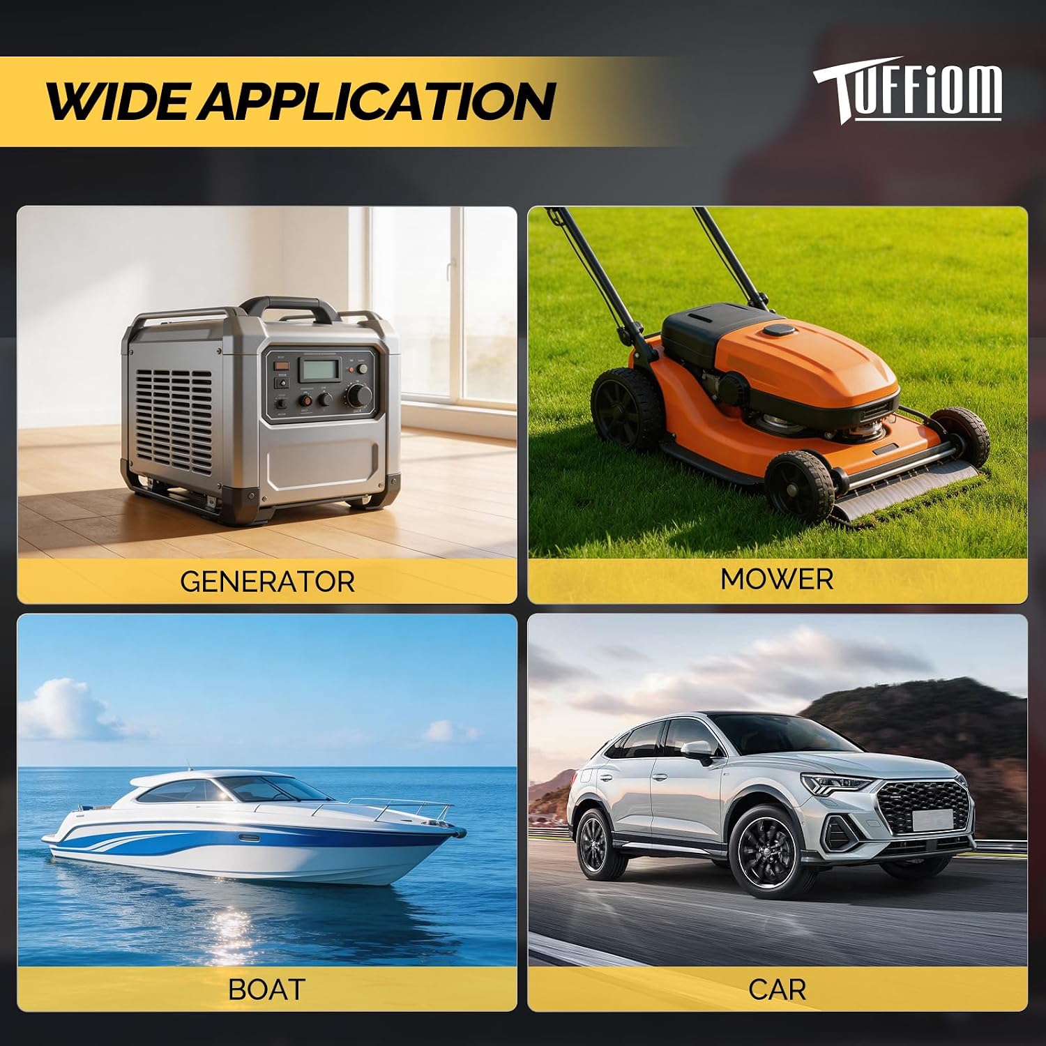 TUFFIOM 15 Gallon Portable Gas Caddy with Locking Swivel Casters, Fuel Storage Tank, Gasoline Diesel Can w/Manual Fuel Transfer Pump for Automobile ATV Mower Tractor Boat Motorcycle