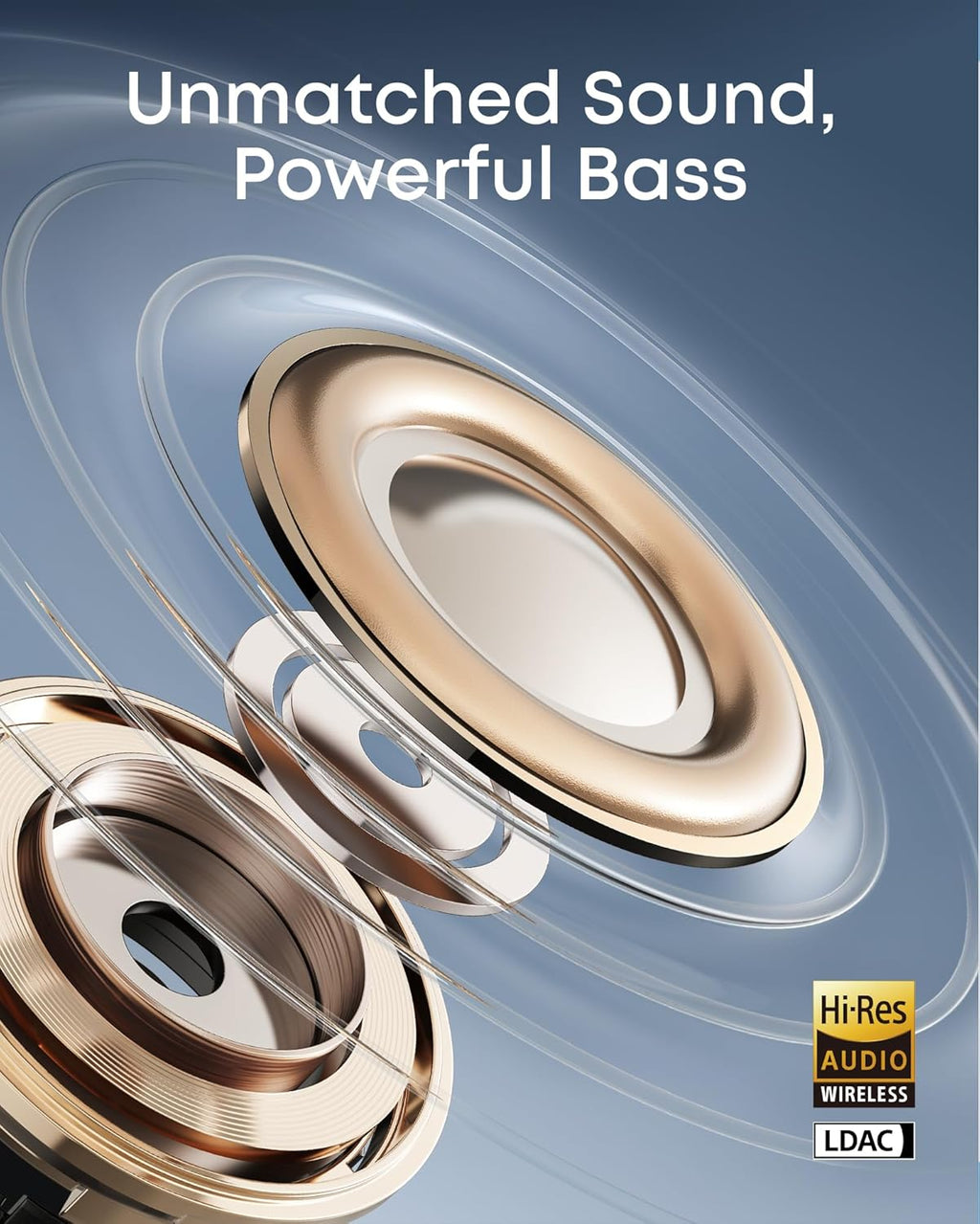 Soundcore AeroClip by Anker, Open-Ear Earbuds, Clip-On Headphones, Adaptive Comfort, Clear Calls with 4 Mics and AI, Stable Fit, 12mm Drivers for Powerful Bass, Hi-Res, Open-Ring Design