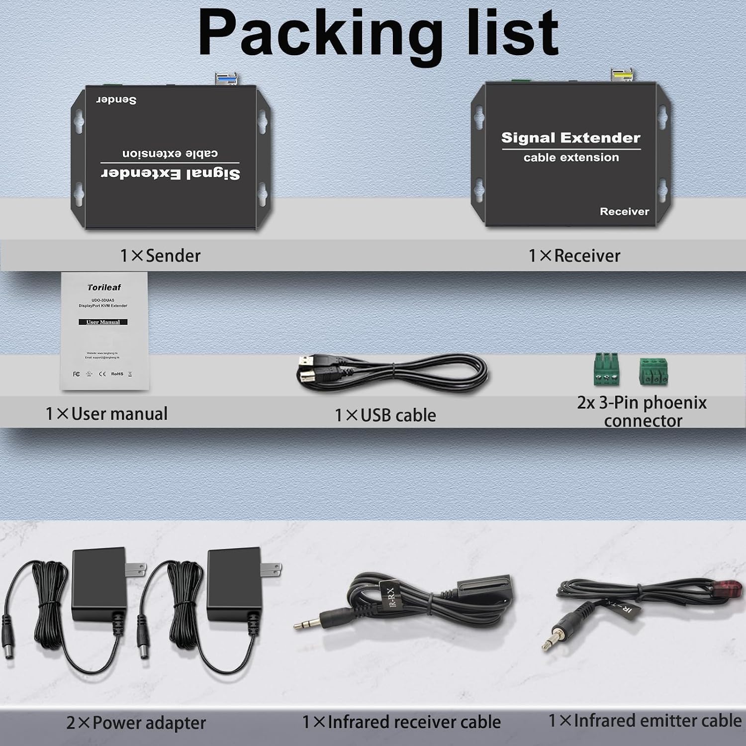 DisplayPort KVM Extender Over Optic Fiber Up to 20KM, EMI Resistant, Uncompressed, 4K@30Hz, with USB2.0, Support IR,Audio,RS232.Mic,EDID