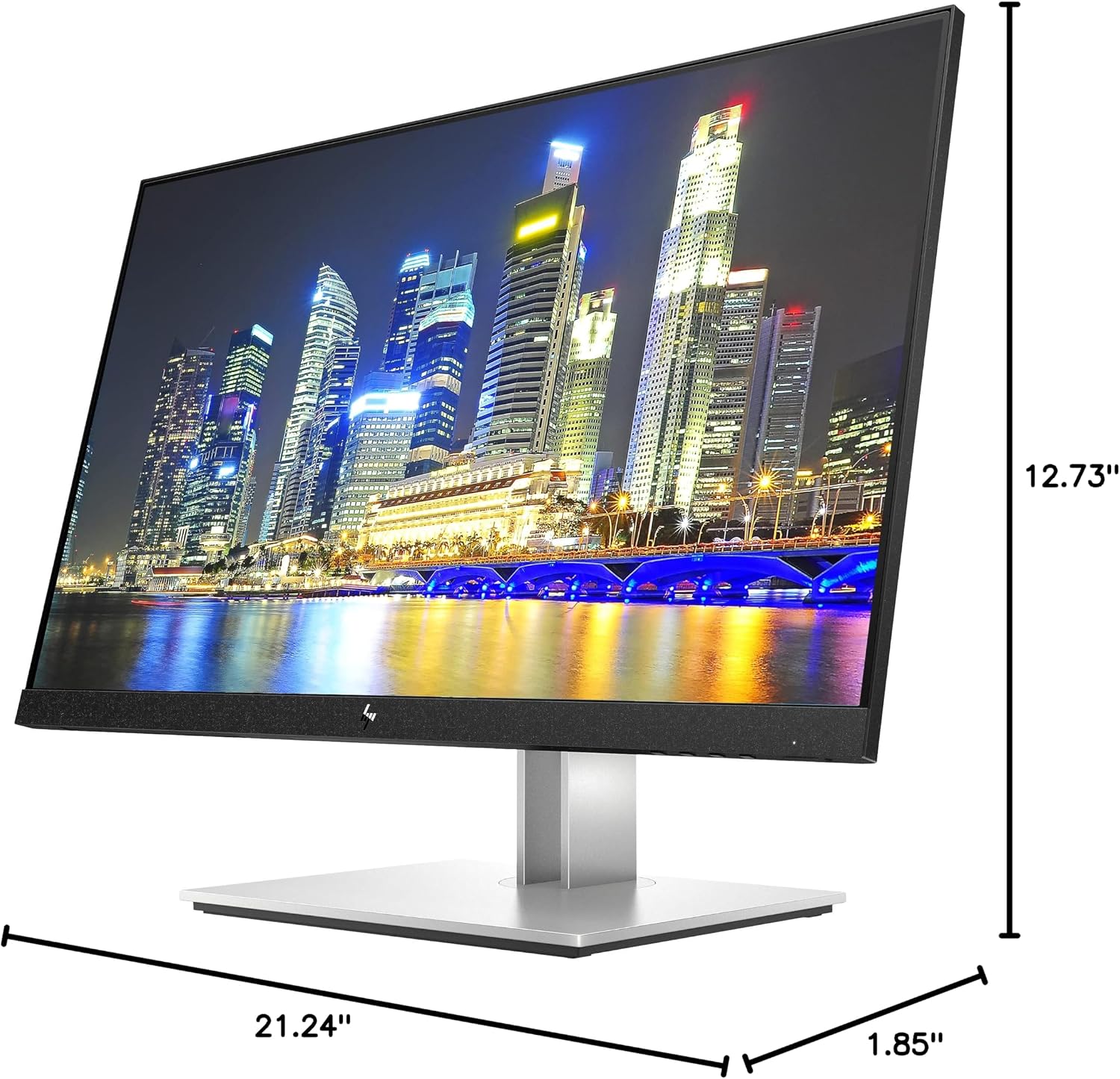 HP EliteDisplay E24 G4 24 Inch IPS FHD Multi-Device Monitor Bundle with Blue Light Filter, HDMI, DisplayPort, HDMI to USB-C Adapter, Compatible with MacBook, MacBook Pro, iPad and iPhone