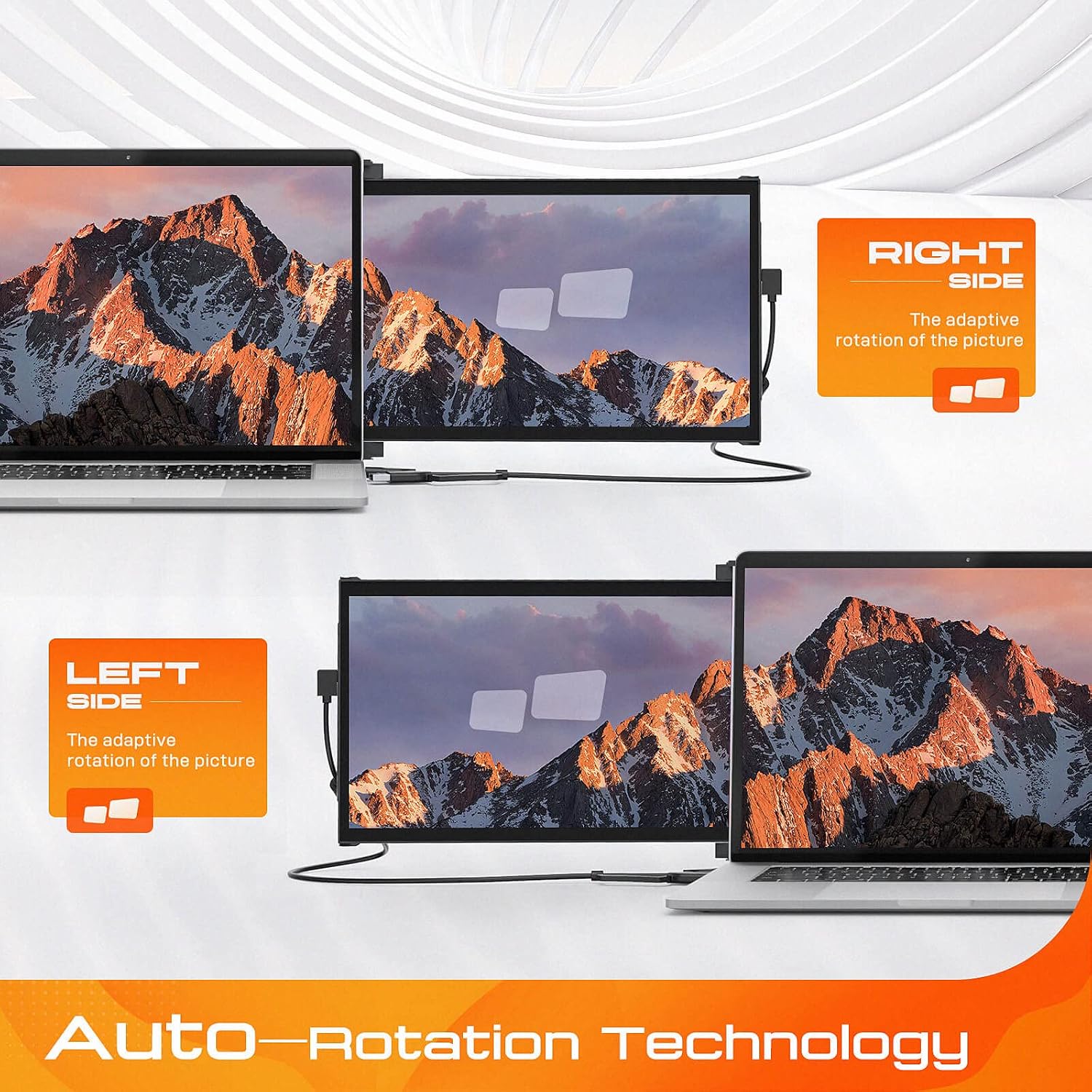 New Mobile Pixels Duex Plus Portable Monitor for Laptop, 13.3' 1080P FHD Ultimate Portable Laptop Monitor Extender, USB C/USB A, Windows/Mac/Android/Switch Compatible