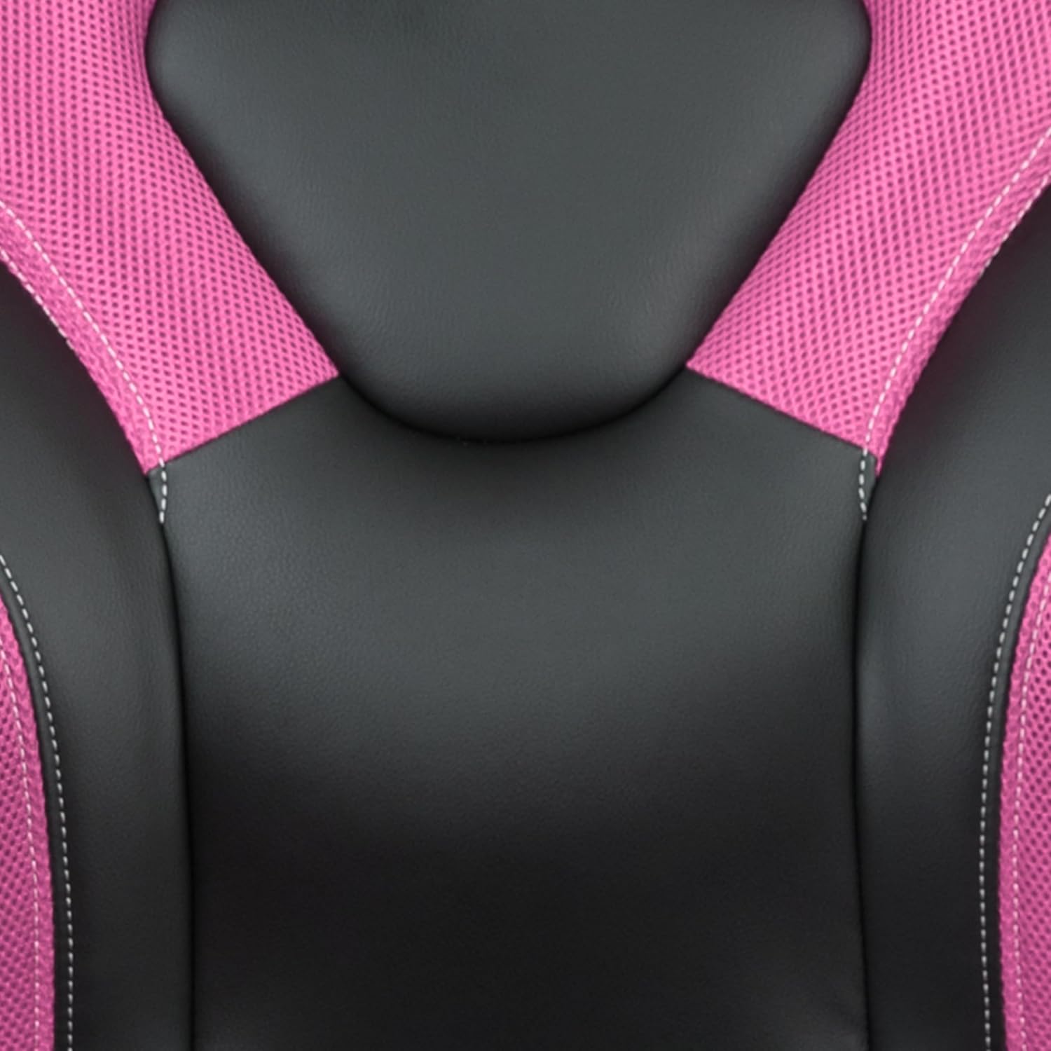 Flash Furniture Black Gaming Desk and Pink/Black Racing Chair Set with Cup Holder, Headphone Hook, and Monitor/Smartphone Stand