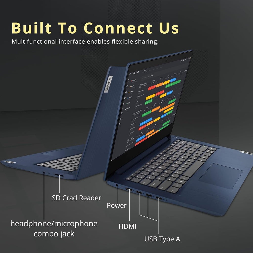 Lenovo IdeaPad 3 14' Full HD Laptop, AMD Ryzen 3 3250U, 8GB DDR4 RAM, 1TB HDD, AMD Radeon Graphics, Webcam, HDMI, Wi-Fi, Windows 11, Abyss Blue (Renewed)