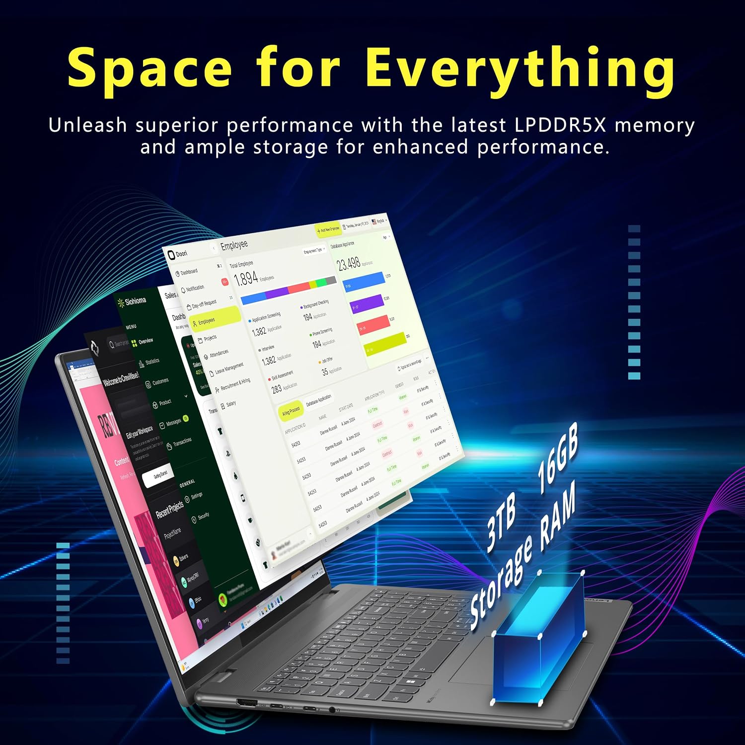 Lenovo Yoga 7i 2-in-1 16' WUXGA Touchscreen Laptop, Intel Ultra 7 155U, 16GB LPDDR5X, 3TB Storage(2TB SSD&1TB Docking), Fingerprint Reader, Backlit Keyboard, WiFi 6E, Win 11, Grey