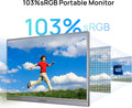 ARZOPA Portable Monitor & Sleeve, 17.3' 103% sRGB FHD Laptop Monitor & PU Sleeve Bag Combination