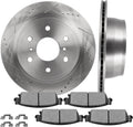 CCIYU D1194 55133 Brake Kit Fit For Chevy For Avalanche 2007-2013,For Silverado 1500 2007-2013,For Suburban 1500 2007-2014,For Tahoe 2007-2014, Rear Disc Brake Rotor and Pad Set 6PCS