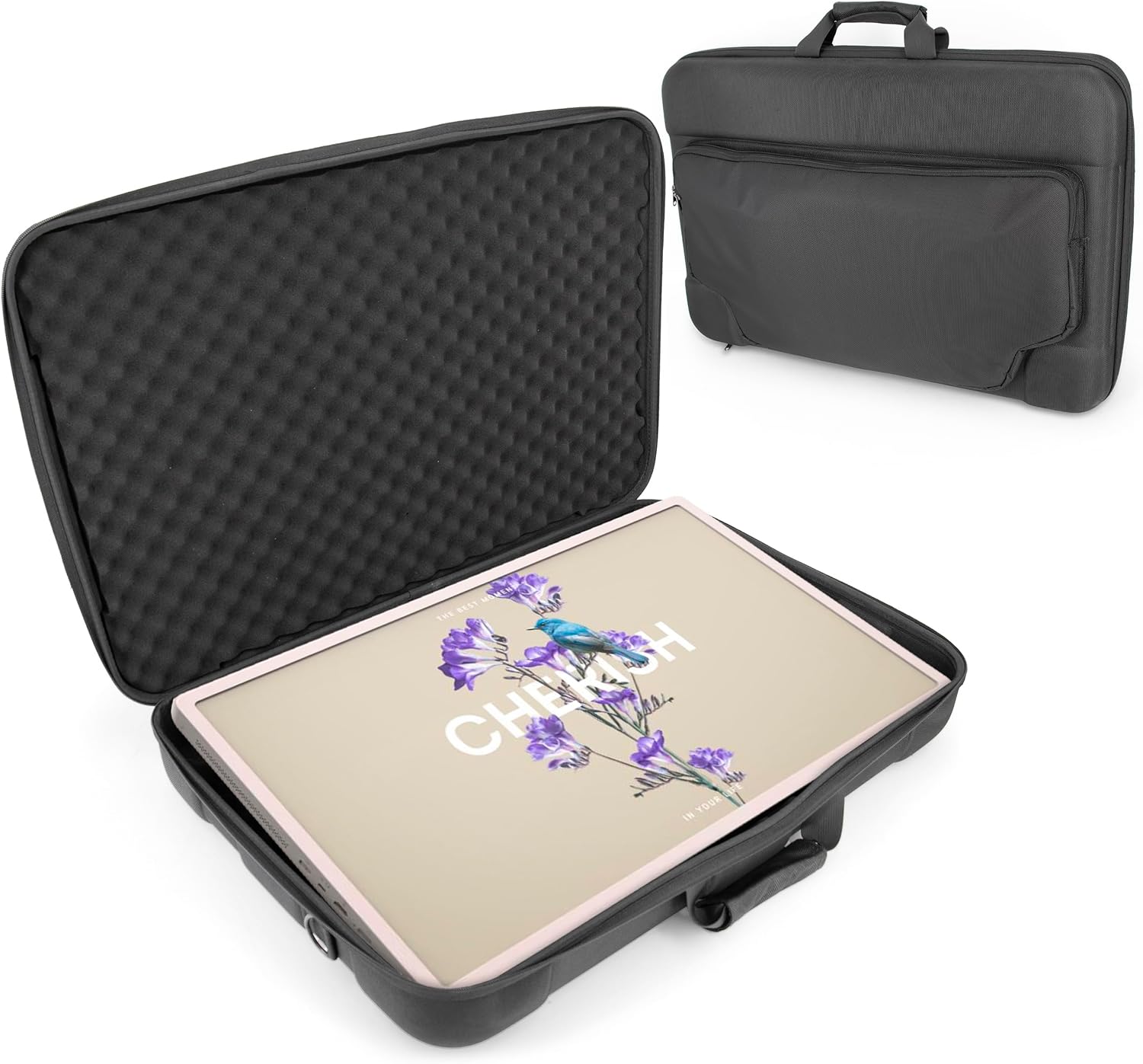 CASEMATIX Protective Carrying Case Compatible with LG StanbyME 2 27-Inch Portable Touchscreen Monitor - Travel Case with Strap and Padded Foam, Shockproof Monitor Storage Bag, Does Not Fit Stand