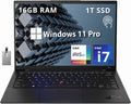 Lenovo 2022 Thinkpad X1 Carbon Gen 10 14.0' WUXGA Touchscreen Business Laptop, Intel Core i7-1260P, 16GB RAM, 1TB PCIe SSD, Intel Iris Xe Graphics, Win 11 Pro, Black, 32GB Hotface USB Card