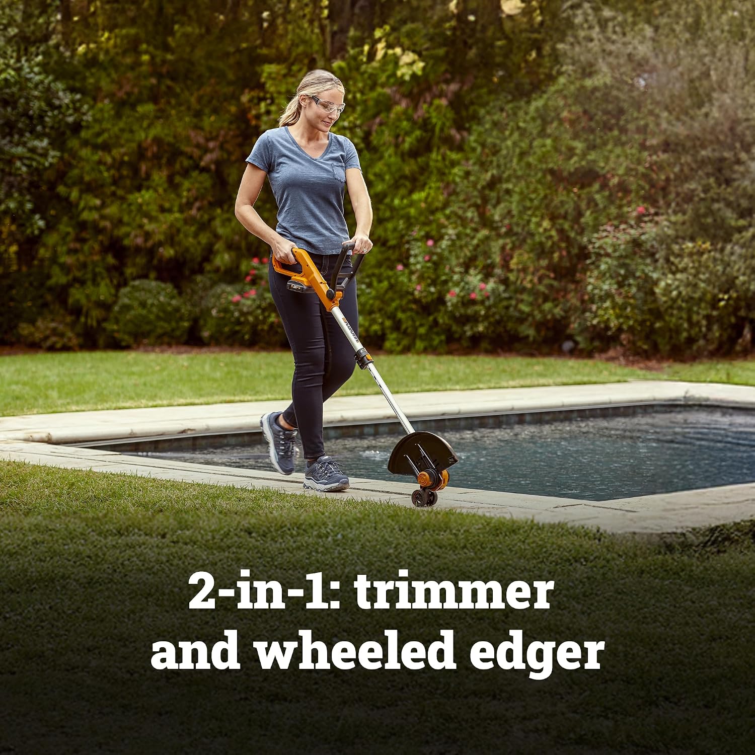 WORX 20V 12'' Cordless String Trimmer & 360 CFM Leaf Blower Combo, 2 Batteries & Charger Included, WG929