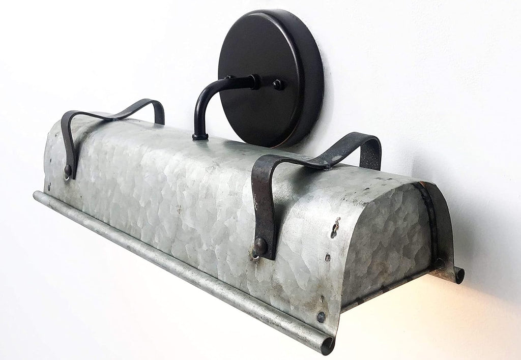 thelampgoods Galvanized Metal Wall Vanity Light - Farmhouse Bathroom Light Fixtures Sconce Industrial Rustic Pendant Chandelier Flush Mount Man Cave