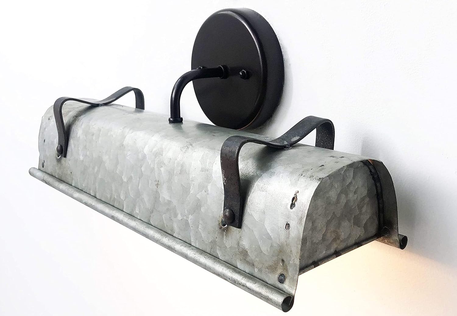 thelampgoods Galvanized Metal Wall Vanity Light - Farmhouse Bathroom Light Fixtures Sconce Industrial Rustic Pendant Chandelier Flush Mount Man Cave
