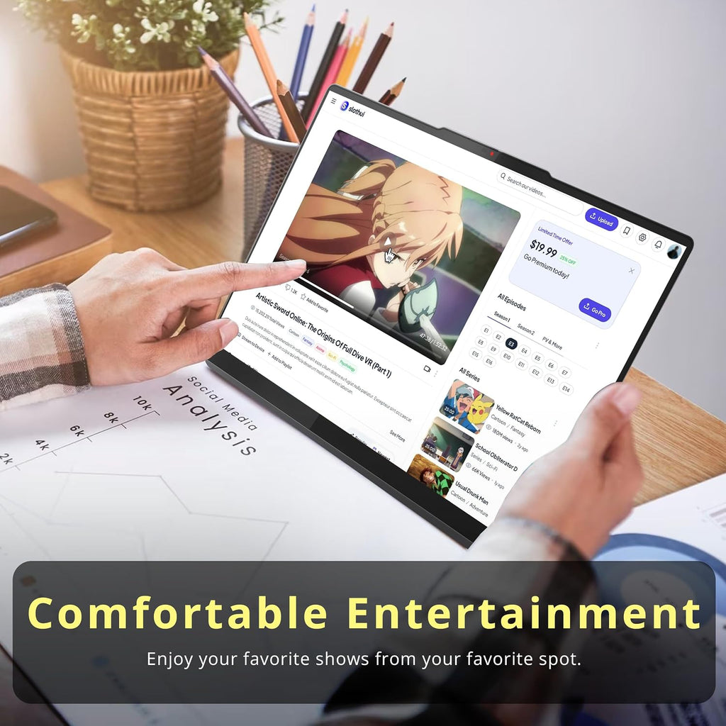 Lenovo Yoga 7i 2-in-1 16' 2K Touchscreen Laptop, Intel Core Ultra 5 226V, 16GB LPDDR5X, 1TB(512GB SSD+512GB Docking Station), Intel Arc Graphics, Backlit Keyboard, Fingerprint, Wi-Fi 7, Win 11, Gray