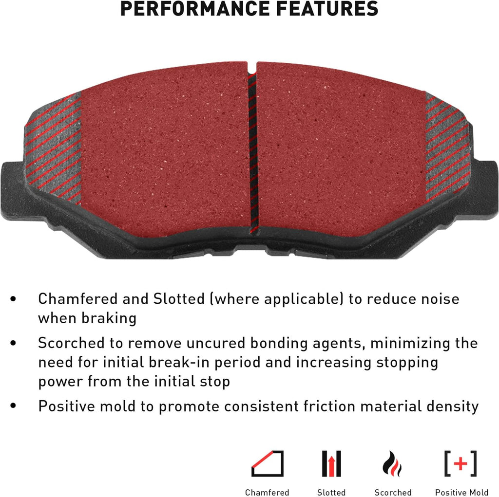 Dynamic Friction Company Front Brakes and Rotors|Drilled Slotted Brake Rotors| Front 5000 Advanced Brake Pads and Rotors Kit| Automotive Replacement Brake Kits