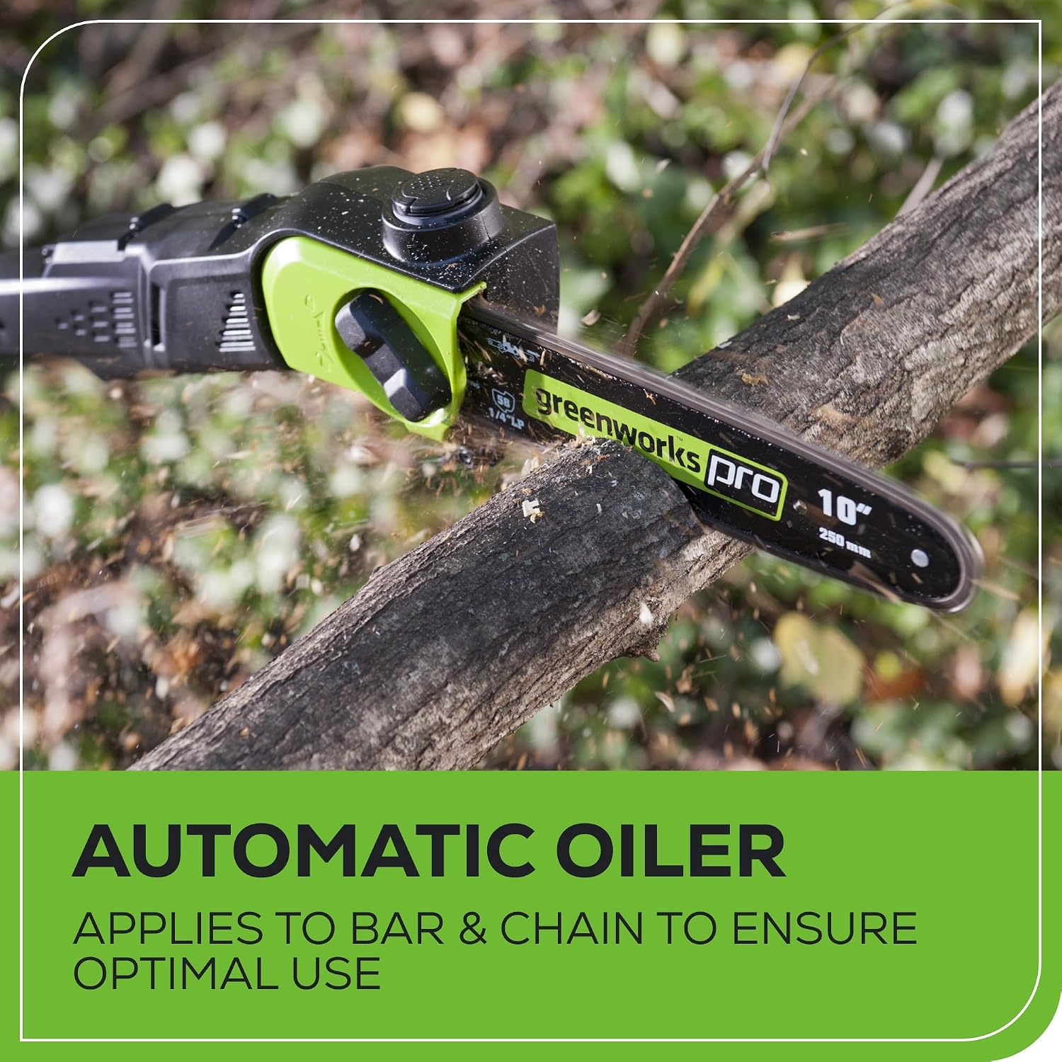 Greenworks 80V 10' Cordless Polesaw (Great For Pruning and Trimming Branches / 75+ Compatible Tools), 2.0Ah Battery and Charger Included