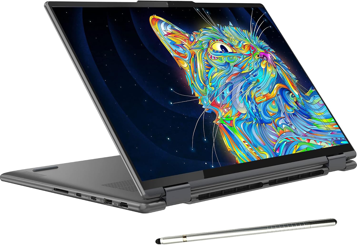 Lenovo Yoga 7i 16'' 2.5K Touchscreen 2-in-1 Laptop, 12th Intel Evo Platform 12-Core i5-1240P, 8GB LPDDR5 RAM, 512GB SSD, Iris Xe Graphics, Backlit KB, FP, Win11 H, W/ Stylus Pen Storm Grey