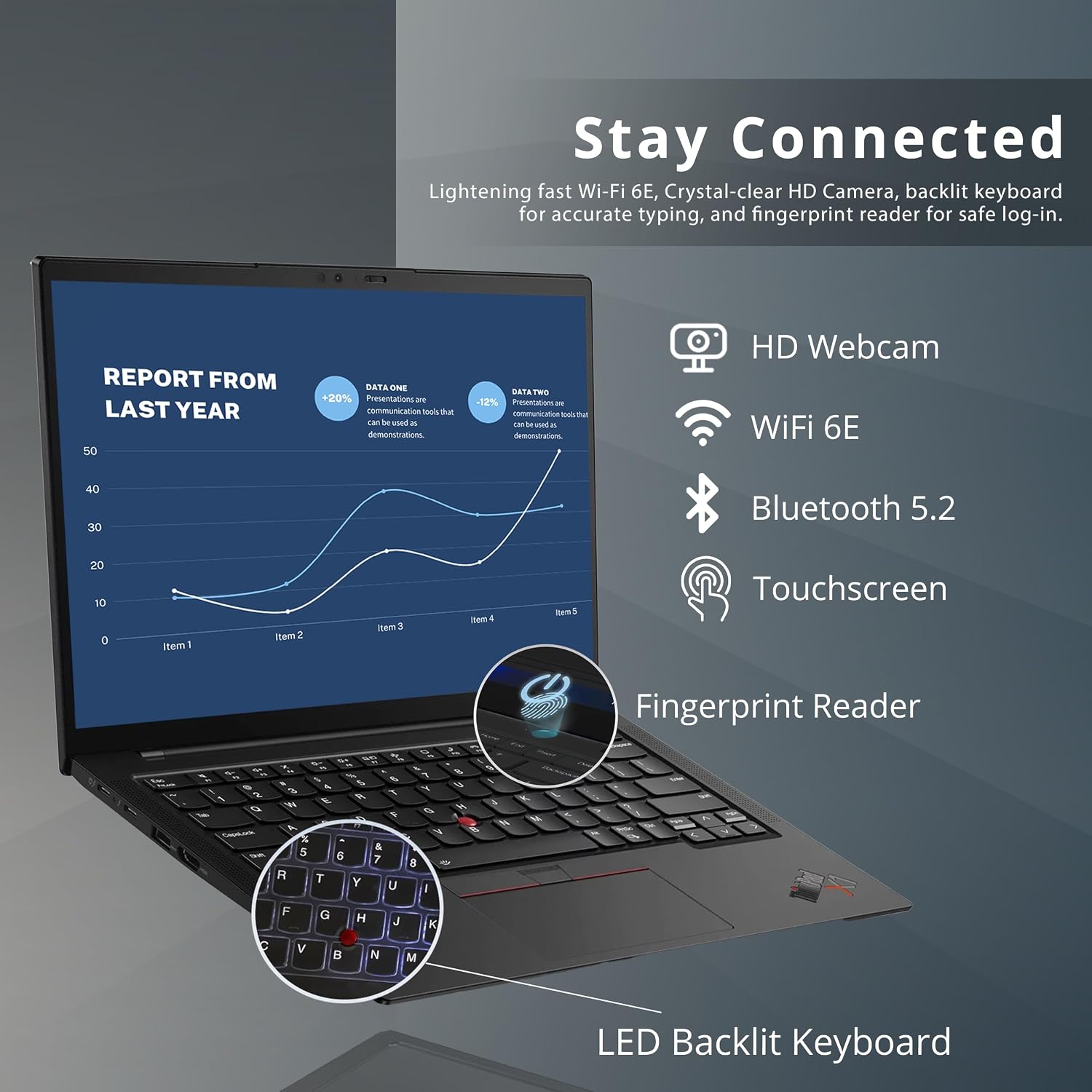 Lenovo Thinkpad X1 Carbon Gen 10 14.0' WUXGA Touchscreen Business Laptop, Intel Core i7-1260P, 16GB RAM, 512GB SSD, Intel Iris Xe Graphics, Win 11 Pro, Black, 32GB Hotface USB Card