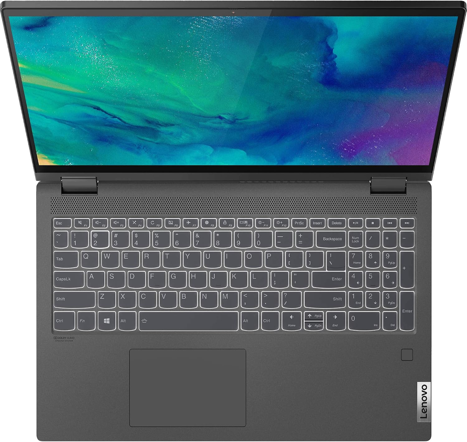 Lenovo IdeaPad Flex 5 15IIL05 81X3000VUS (Intel i7-1065G7 4-Core, 16GB RAM, 512GB SSD, Intel Iris Plus, 15.6' Touch Full HD (1920x1080), Fingerprint, Win 10 Home) Graphite Grey Convertible Laptop