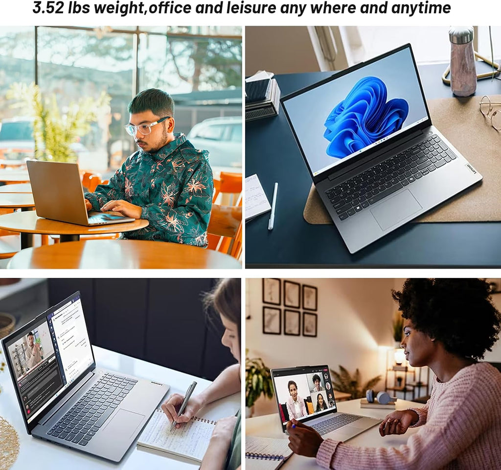 Lenovo Ideapad 1i 15.6' Touch Laptop, Intel Core i3-1215U, 15.6'' FHD Touchscreen Display, 8GB RAM, 256GB SSD, Intel UHD Graphics,Wi-Fi, HDMI, Windows 11 Home, Cloud Gray (Renewed)