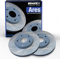Brake X Front Brake Rotors Kit replacement for 2014-2015 BMW 428i Gran Coupe | ARES Semi Coated Rotors