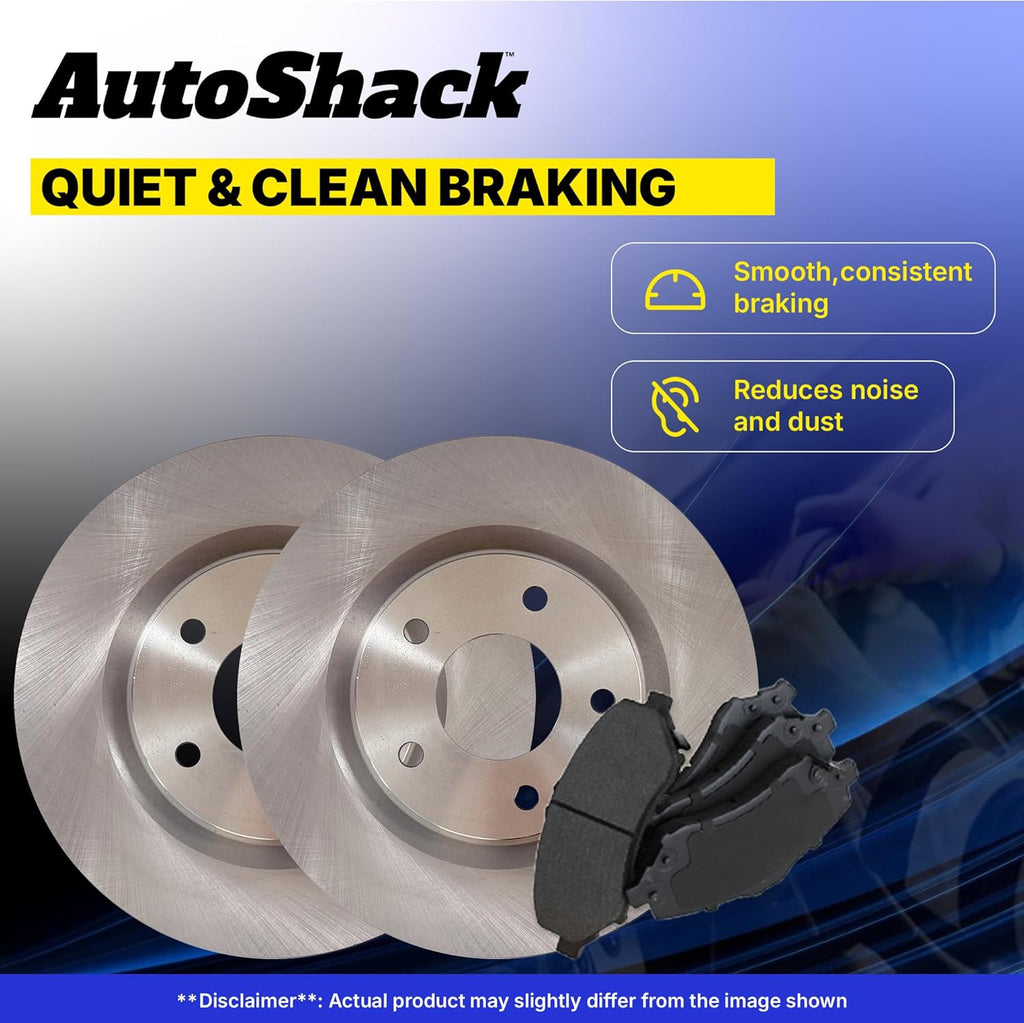 AutoShack Front Brake Rotors & Ceramic Pads for Ford & Lincoln, Edge 2007-2014 MKX 2007-2015, AWD FWD L4 2.0L V6 3.5L 3.7L - 12.6' (320 mm), 5-Lug