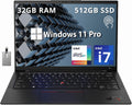 Lenovo 2022 Thinkpad X1 Carbon 14.0' WUXGA 60Hz Touchscreen Business Laptop, 12th Gen Intel Core i7-1270P, 32GB RAM, 512GB PCIe SSD, Intel Iris Xe Graphics, Win11 Pro, Black, 32GB Hotface USB Card