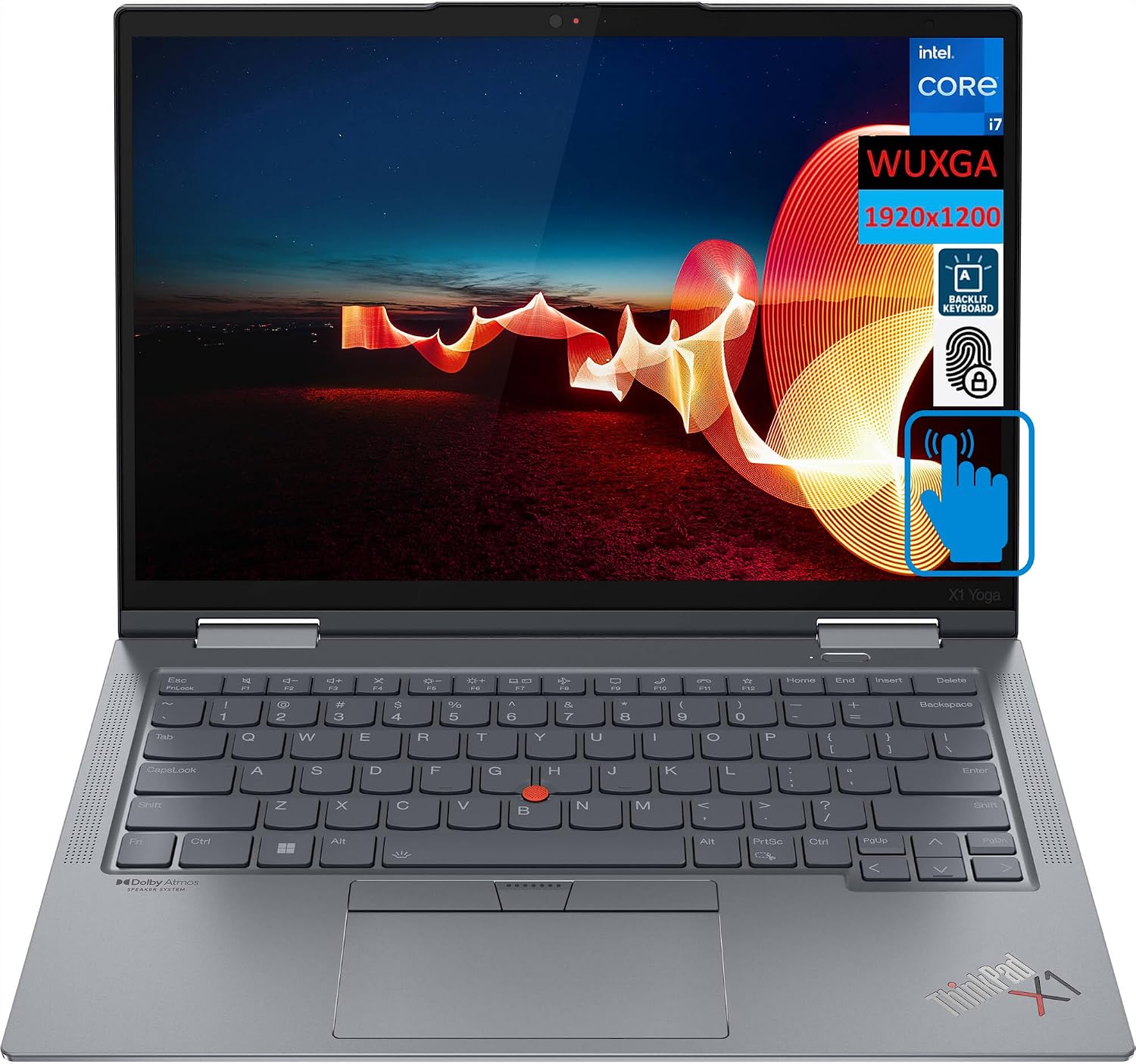 Lenovo ThinkPad X1 Yoga Gen 6 14' Touchscreen WUXGA IPS 2-in-1 Laptop (Intel i7-1185G7, 32GB RAM, 1TB SSD, Intel Iris Xe, Backlit KYB, FP, 2 Thunderbolt 4, WiFi 6, Win 11 Pro) w/Dockztorm Dock