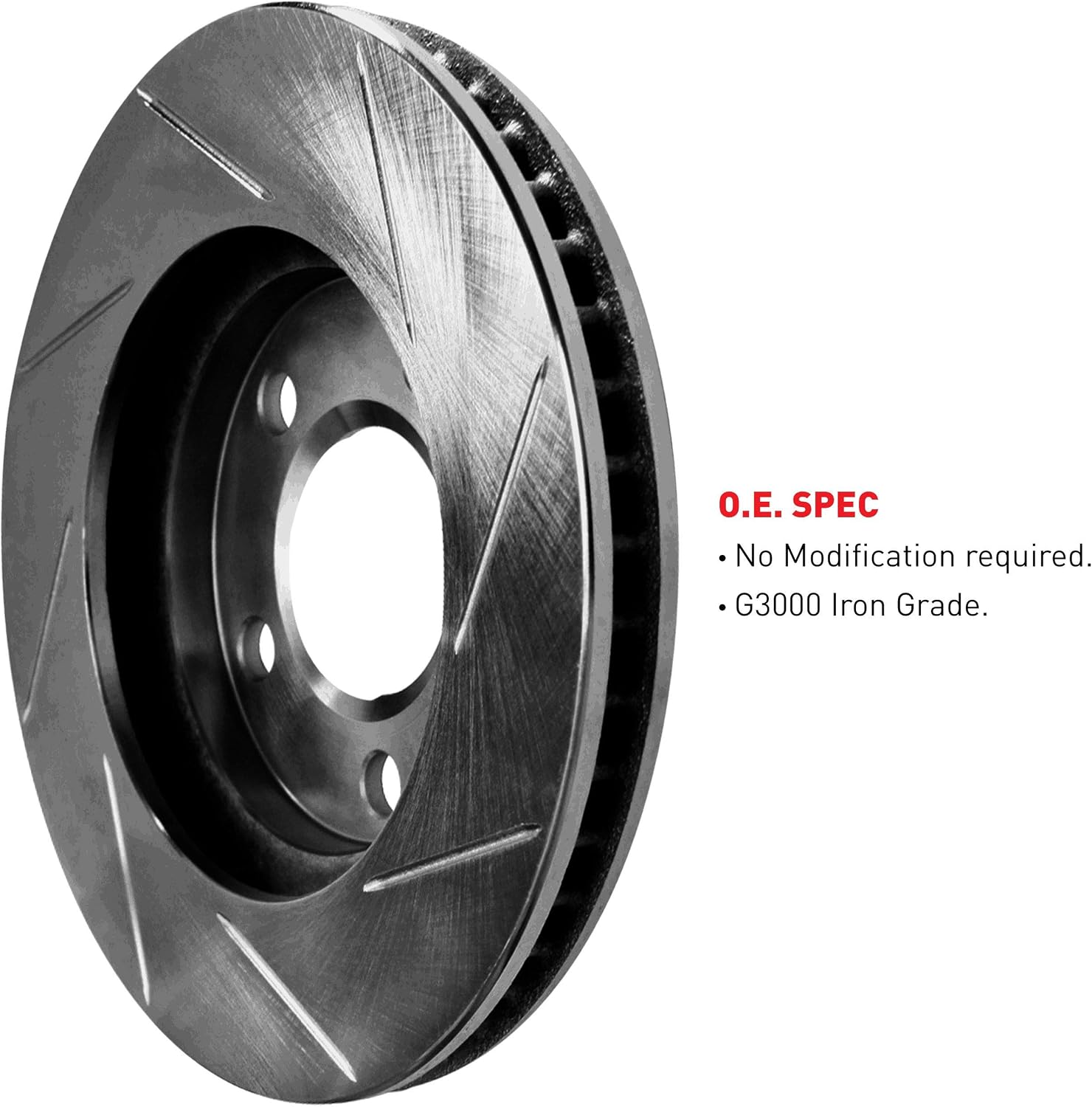 R1 Concepts Front Brake Kit Fits 2011-2019 Ford Fiesta| Ceramic Brake Pads and Slotted Brake Rotors