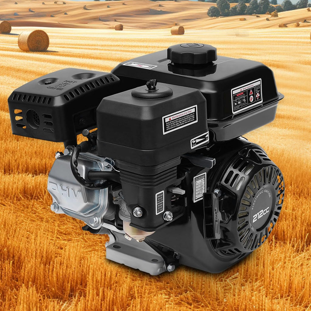 Gas Engine Replacement Fit for Honda GX160, Gas Engine 210cc 4 Stroke 7.5HP Gasoline Engine Pull Start Gas Motor Engine, Go Kart Log Splitter Mini Bike Lawn Mower Generator