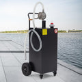 45 Gallon Fuel Caddy, Portable Fuel Caddy with Manual Pump - Heavy Duty Gas & Diesel Storage Tank on 4 Wheels, for Gasoline/Diesel Transfer to Cars, Trucks, ATVs, Boats, Lawn Mowers & Equipment