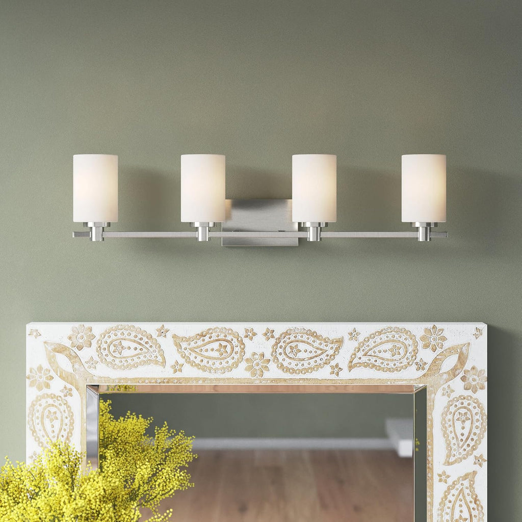 Hinkley Karlie Transitional Four Light Bathroom Vanity Fixture, Chrome