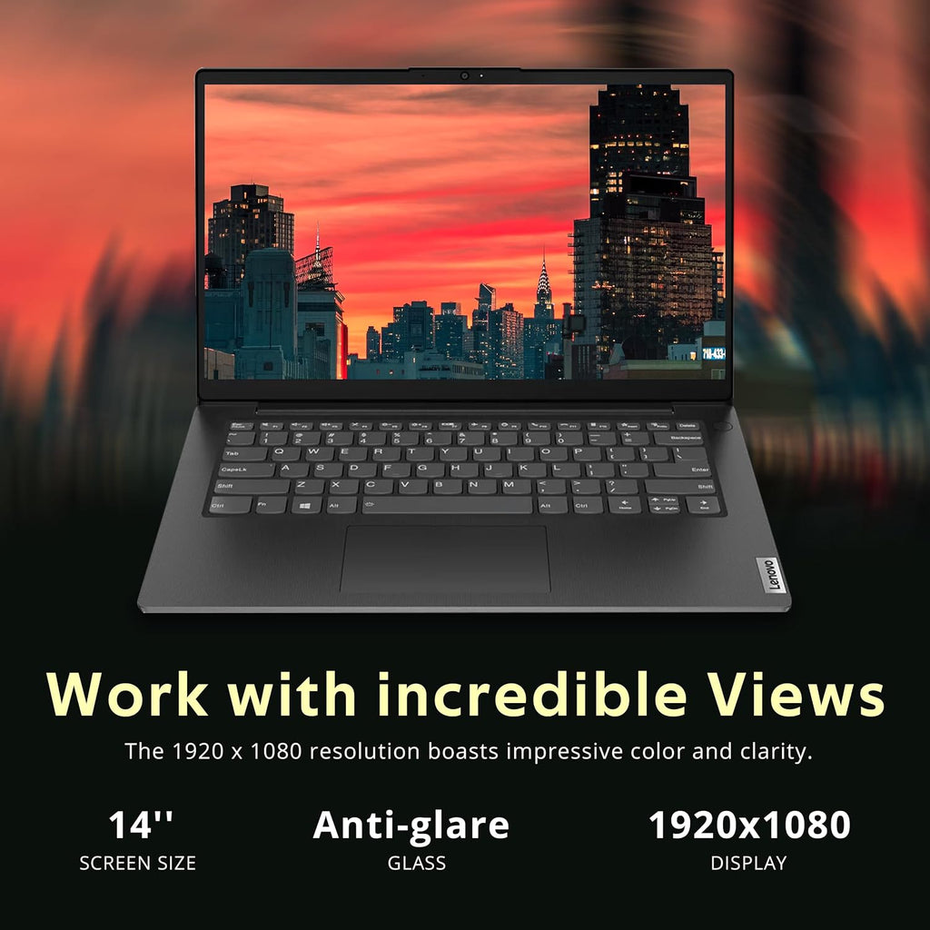 Lenovo V14 14' FHD Business Laptop, Intel i7-13620H, 16GB DDR4 RAM, 1.16TB Storage(1TB SSD+160GB Docking Station Set), ‎Intel UHD Graphics, Wi-Fi 6, Webcam, Windows 11 Pro, Black