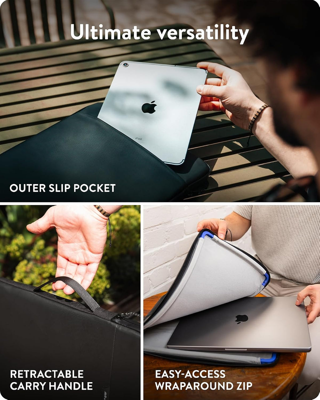Mous - MacBook Pro 16 inch Case with Handle Ultra-Protective and Water Resistant Sleeve Cover with Drop Protection (Fits 2021 and 2023 MacBook Pro 16 inch)