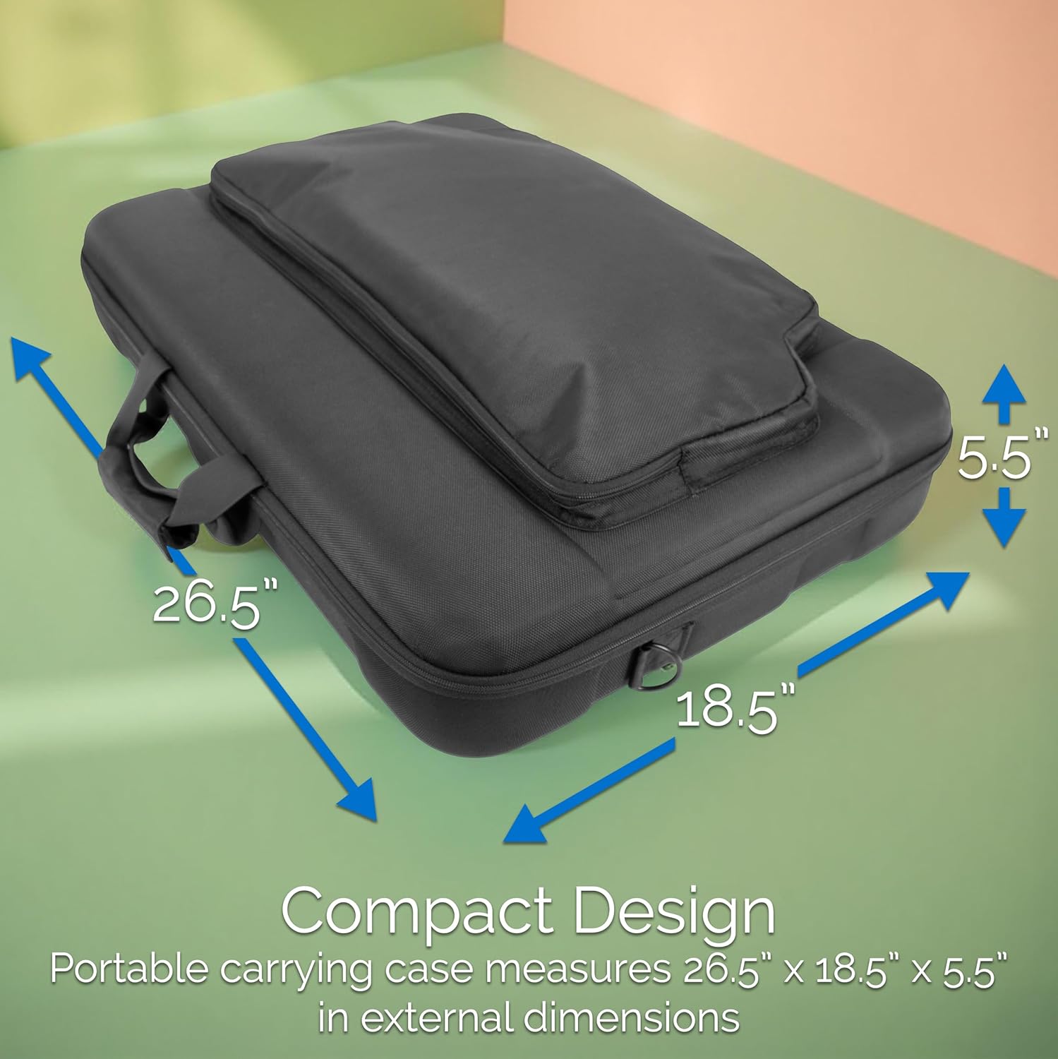 CASEMATIX Protective Carrying Case Compatible with LG StanbyME 2 27-Inch Portable Touchscreen Monitor - Travel Case with Strap and Padded Foam, Shockproof Monitor Storage Bag, Does Not Fit Stand