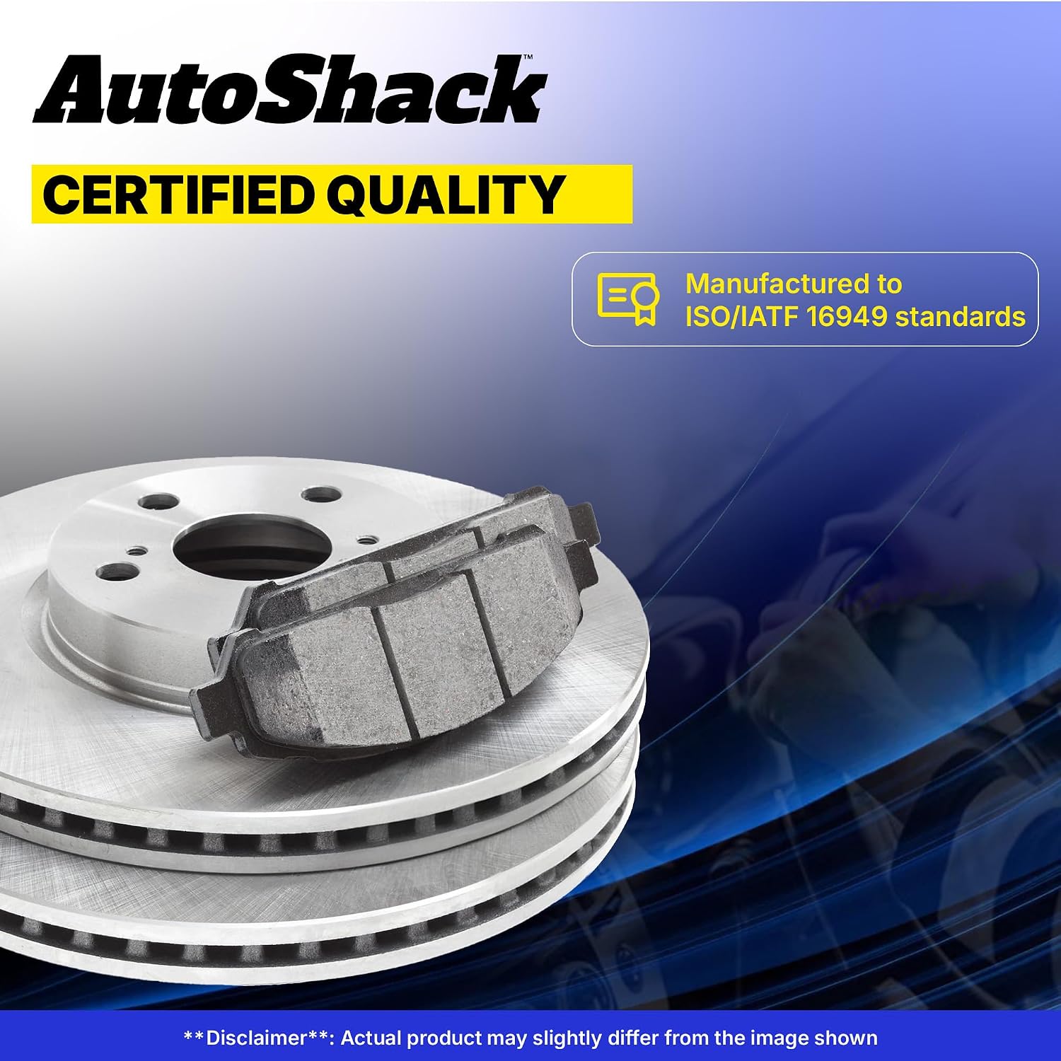 AutoShack Front & Rear Brake Rotors & Premium Pads for Toyota & Lexus, RAV4 2006-2008 HS250h 2010-2012, FWD 4WD L4 2.4L