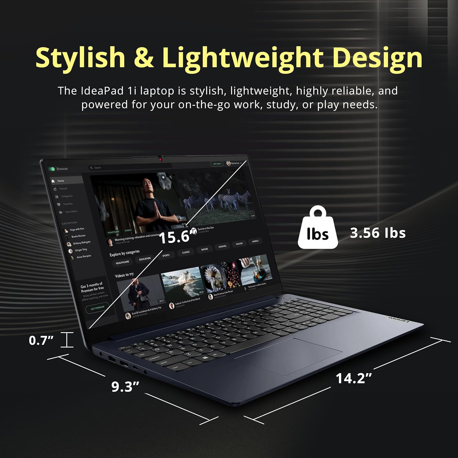 Lenovo IdeaPad 1i 15.6' FHD Touchscreen Laptop, Intel i5-1335U, 32GB RAM, 1.16TB Storage (1TB SSD+160GB Docking Station Set), Iris Xe Graphics, Number Pad, Webcam, Copilot, Wi-Fi 6, Win 11 Pro, Blue
