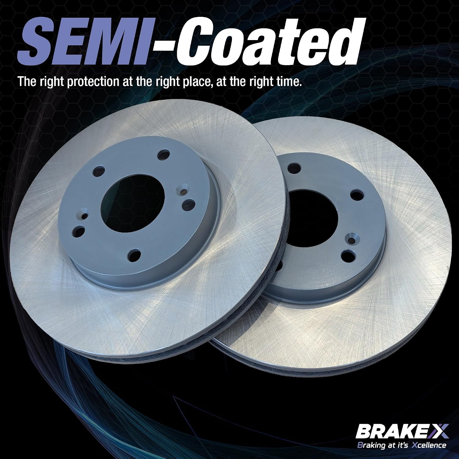 Brake X Front Brake Rotors Kit replacement for 2003-2008 SUBARU FORESTER | ARES Semi Coated Rotors